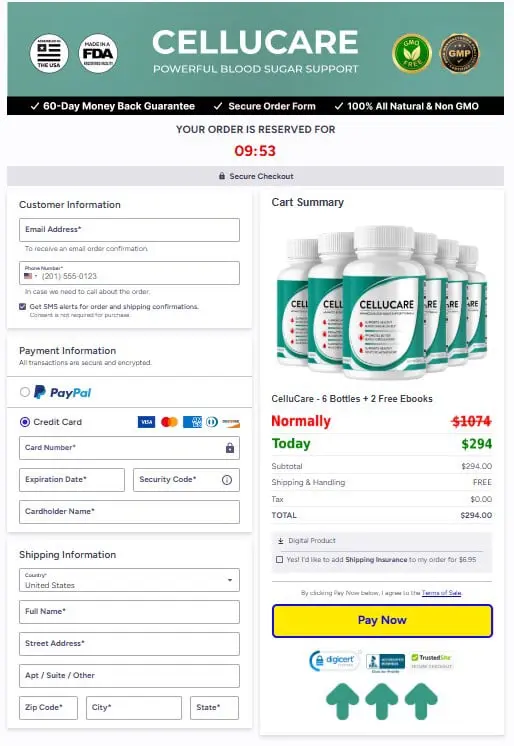 CelluCare Checkout